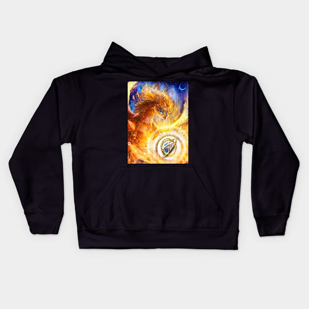The year of the phoenix Kids Hoodie by louisdyer